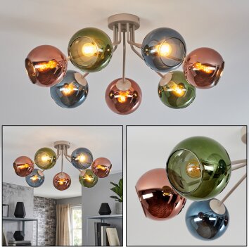 Koyoto taklampa med globskärmar, 7-armad design för vardagsrum och hall ø 82 cm