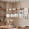Koyoto pendellampa trästavslampa 4 ljus, längd 80 cm, för matbord