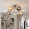 Kluster-taklampa Gastor med 7 glasskärmar i Amber, Krom, Klart och Rökfärger, ø 15 cm