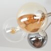 Kluster-taklampa Gastor med 7 glasskärmar i Amber, Krom, Klart och Rökfärger, ø 15 cm