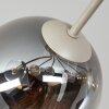 Kluster-taklampa Gastor med 7 glasskärmar i Amber, Krom, Klart och Rökfärger, ø 15 cm