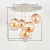 Koyoto 5-lågig taklampa med klotformade skärmar, retro, Ø 45 cm, E14
