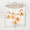 Gastor rund taklampa med 5 globskärmar i retrodesign Ø 45 cm, E14