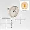 Gastor rund taklampa med 5 globskärmar i retrodesign Ø 45 cm, E14