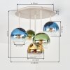 Koyoto taklampa med 5 globkupor, E14, ø 45 cm, modern retro för vardagsrum