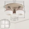 Eloria takplafond med 3 lampor, rund taklampa för vardagsrum och sovrum, ø 31,5 cm