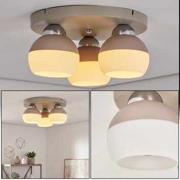 Eloria takplafond med 3 lampor, rund taklampa för vardagsrum och sovrum, ø 31,5 cm