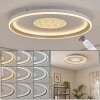 Orvix rund LED-taklampa med fjärrkontroll 59 cm, platt takarmatur i ringdesign