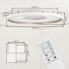 Orvix rund LED-taklampa med fjärrkontroll 59 cm, platt takarmatur i ringdesign