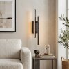 Kiron LED vägglampa, stegformad väggarmatur med dubbla ljuslister