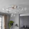 Chehalis 6-lågig taklampa med globskärmar, G9, Ø 64 cm, modern retro