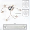 Chehalis 6-lågig taklampa med globskärmar, G9, Ø 64 cm, modern retro