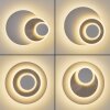 Lemik rund LED vägglampa, 2-pack, justerbar ljusring för indirekt ljus