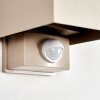 Tamarin LED utomhusvägglampa med rörelsesensor, fyrkantig 2-pack för fasad