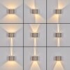 Tamarin LED-utomhusvägglampa med rörelsesensor, fasadbelysning för trädgård