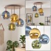 Rund Koyoto taklampa med 4 glober, E14, ø 38 cm, modern retrostil