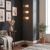 Voril 3-lampig golvlampa med fotbrytare, E27, 141,5 cm, modern retrostil