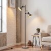 Industriell Hora golvlampa läslampa med 2 ljuspunkter, roterande spotlights, 162 cm
