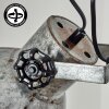 Industriell Hora golvlampa läslampa med 2 ljuspunkter, roterande spotlights, 162 cm