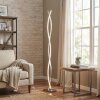 Velix modern LED-golvlampa med fotbrytare, vågformad design 143 cm