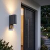 Kingstown utomhusvägglampa med rörelsesensor, fasadbelysning, 2 ljus GU10