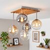 Gastor taklampa med globskärmar, 5 ljuspunkter, Ø 39 cm, boho-retro