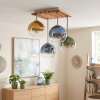 Koyoto taklampa med globskärmar, 4 ljuspunkter, E14, retro för matrum och vardagsrum