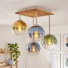 Koyoto taklampa med globskärmar, 4 ljuspunkter, E14, retro för matrum och vardagsrum
