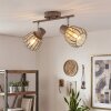 Keldor taklampa med gallerskärmar, spotlight med 2 ljuskällor och E27