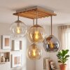 Koyoto taklampa med globskärmar, 4-lågig E14, boho retro för vardagsrum och matrum