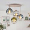Gastor taklampa med globskärmar, 4 ljuspunkter, E14, Ø 38 cm, retrostil