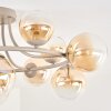 Modern 12-lågors Klot-taklampa Chehalis med klara glasskärmar med diameter 76 cm