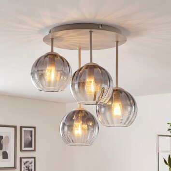 Koyoto modern retro taklampa med 4 glober, Ø 38 cm, E14, för matrum och hall
