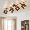 Alsen taklampa med spotlights, 4-lågig takspot med vridbara perforerade skärmar