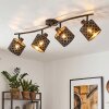 Tallaboa taklampa 4 ljuspunkter med riktbara spotlights och gittermönster
