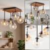 Gastor taklampa med 5 ljuspunkter, E14, klotformade skärmar i boho-vintage