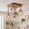 Gastor taklampa med 5 ljuspunkter, E14, klotformade skärmar i boho-vintage