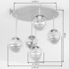 Chehalis globtaklampa, 5 ljuspunkter, G9, Ø 43 cm, modern retroplafond