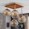 Koyoto taklampa med glober, 4 ljuspunkter, E14, retrostil för matrum