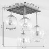 Koyoto taklampa med glober, 4 ljuspunkter, E14, retrostil för matrum
