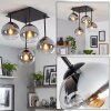 Koyoto taklampa 4 ljuspunkter med globformade kupor, E14, modern retrostil