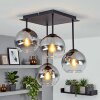 Koyoto taklampa 4 ljuspunkter med globformade kupor, E14, modern retrostil