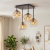 Koyoto taklampa med 4 klotformade skärmar, E14, retro för matrum
