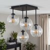 Koyoto taklampa med glaskupor, 4-lågig modell i retrostil för vardagsrum
