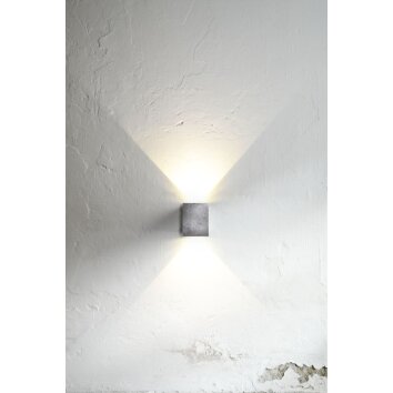 Nordlux KUBI vägglampa utomhus, Vägglampa LED Galvaniserad, 2-ljuskällor