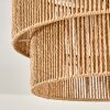 Boho taklampa Tamir med två överlappande naturfärgade cylindriska skärmar