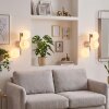 Modern vägglampa Koyoto i 2-pack med tre runda vita glasskärmar i kluster, E14