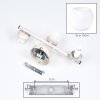 Modern vägglampa Koyoto i 2-pack med tre runda vita glasskärmar i kluster, E14
