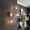 Modern Vägglampa Koyoto med tre klara glasskärmar i lodrät klusterform