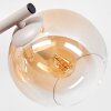 Modern vägglampa Koyoto i 2-pack med tre sfäriska skärmar i amber och klart, E14